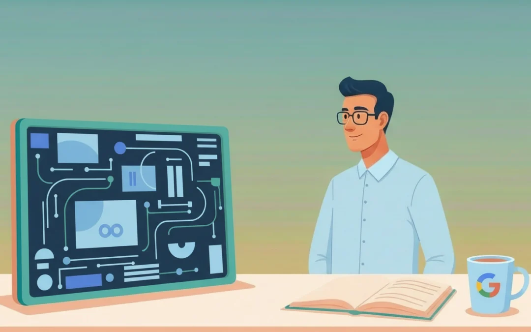 analiza konkurencji w google ads — zrzut ekranu z biblioteki reklam z datami emisji i nagłówkami